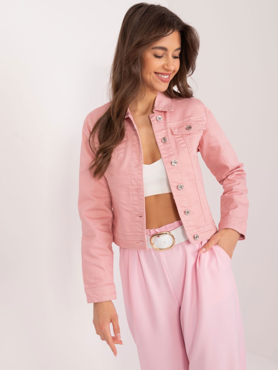 Roza jeans jakna