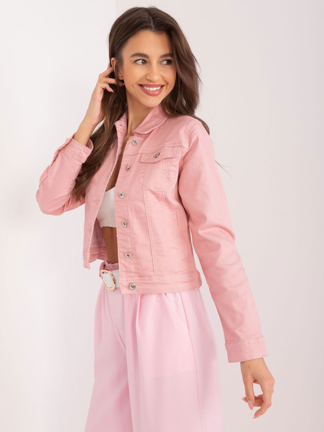 Roza jeans jakna