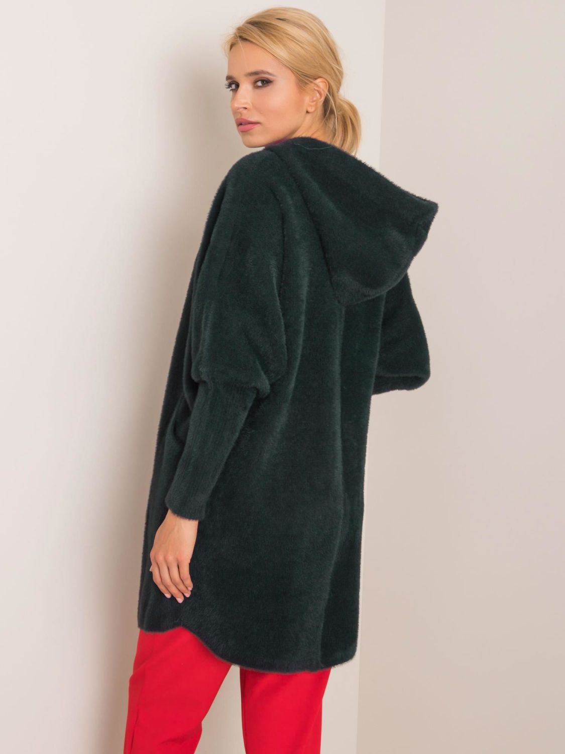 Plašč iz alpake s kapuco