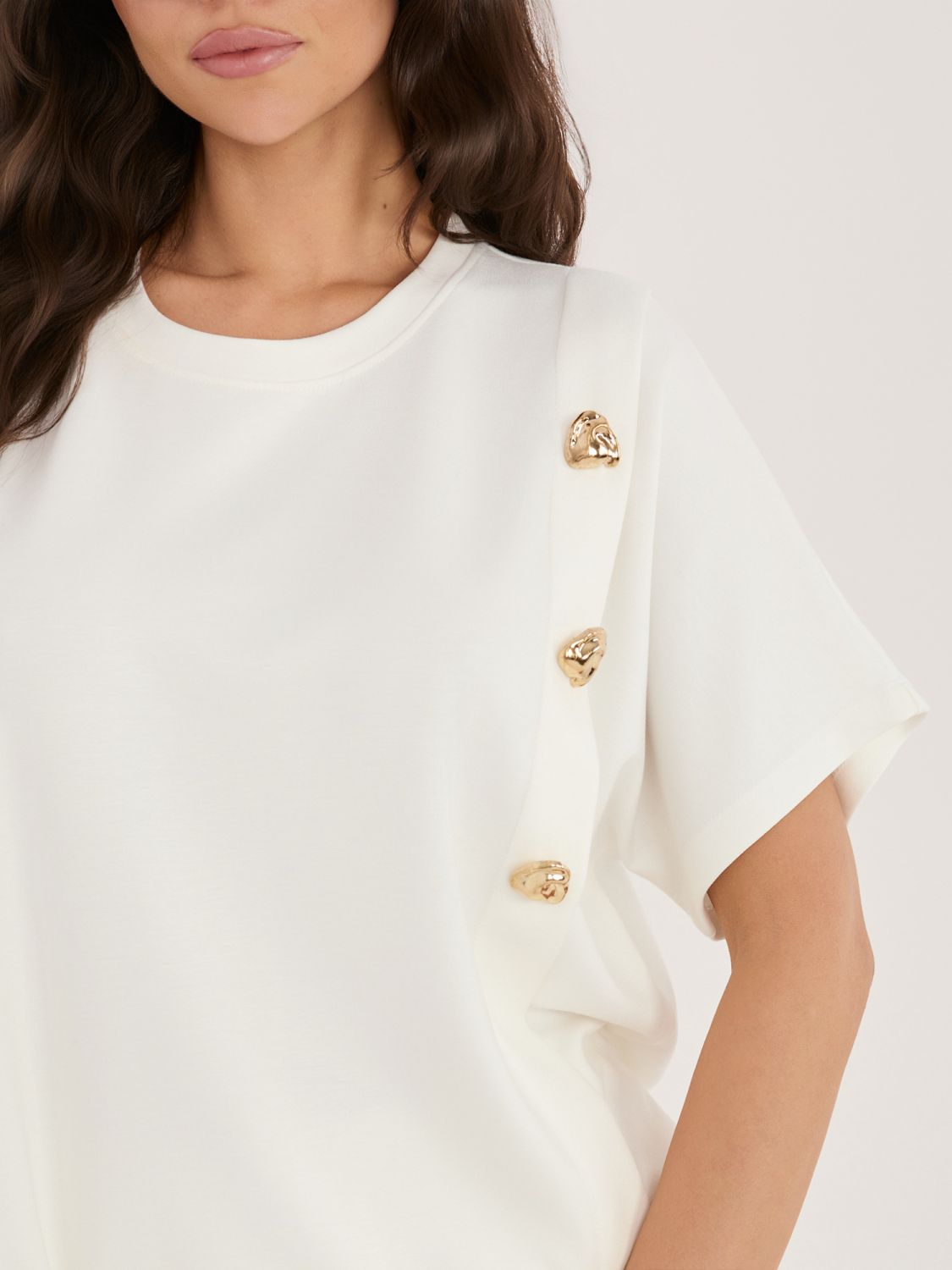 Elegantni komplet bluza in hlače ecru
