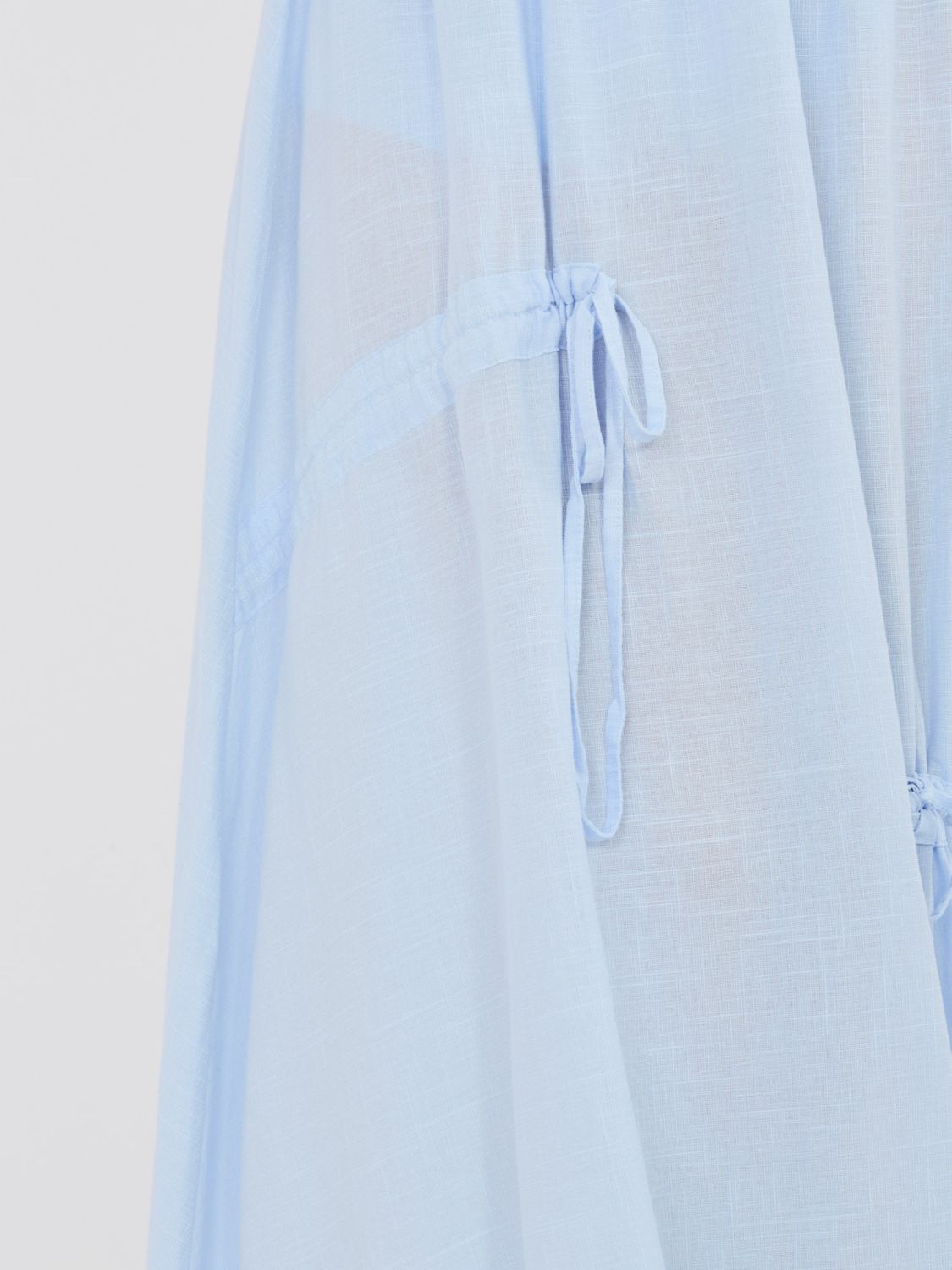 Svetlo modro midi krilo z zavezovanjem