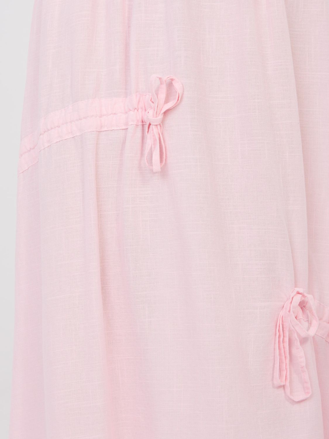 Svetlo roza midi krilo z zavezovanjem