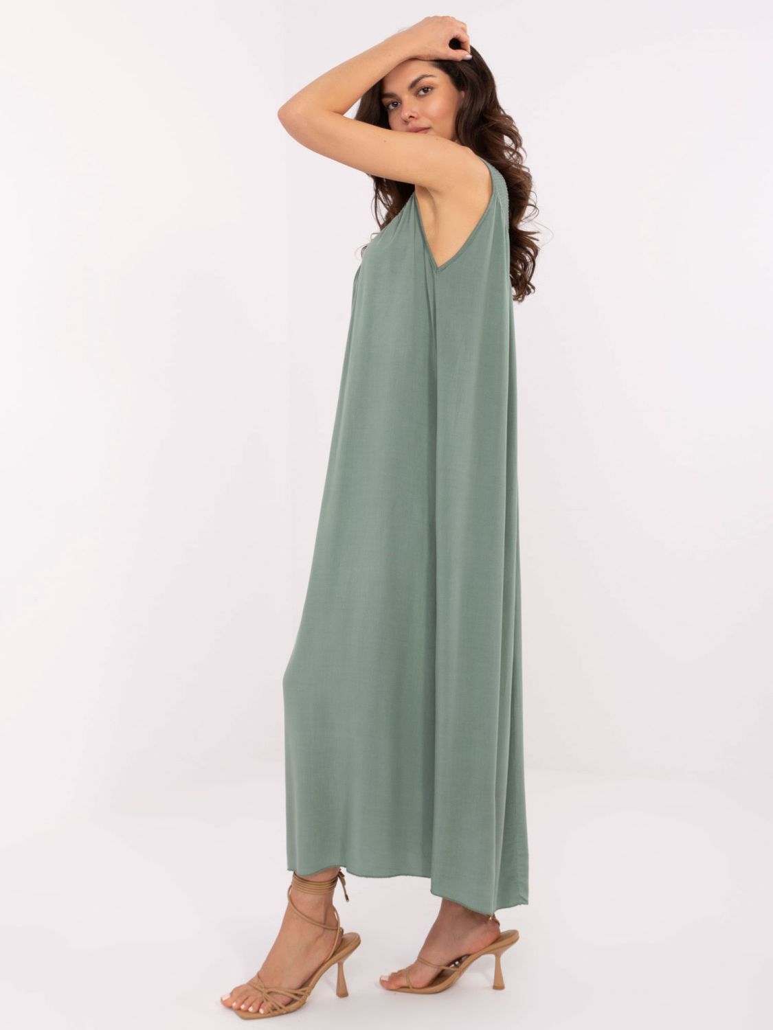 Oversize poletna obleka v khaki