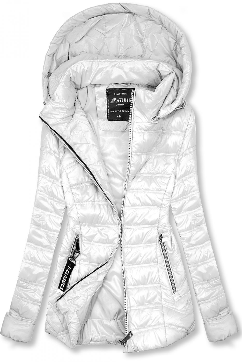 Bela lahka prehodna jakna