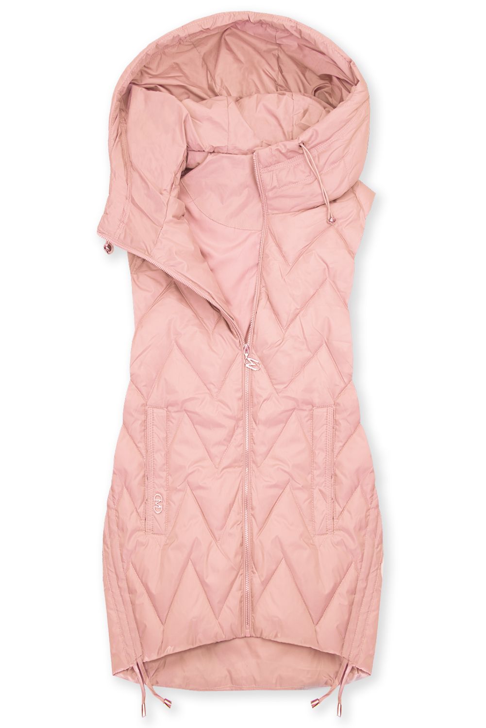 Svetlo roza dolg telovnik