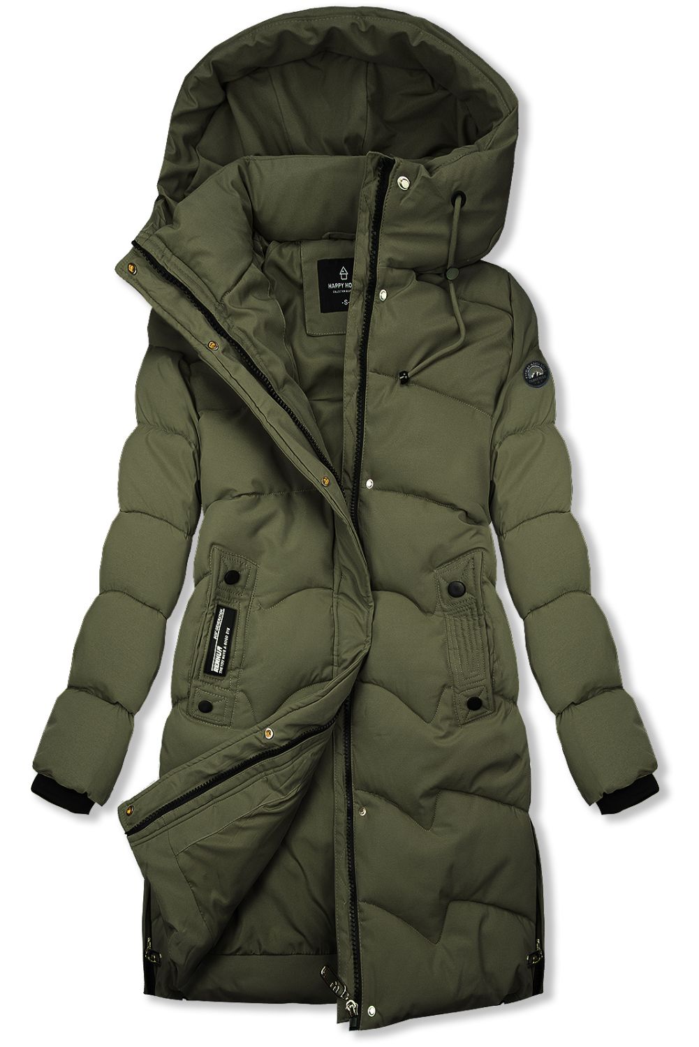 Zimska jakna s kapuco SNOW khaki
