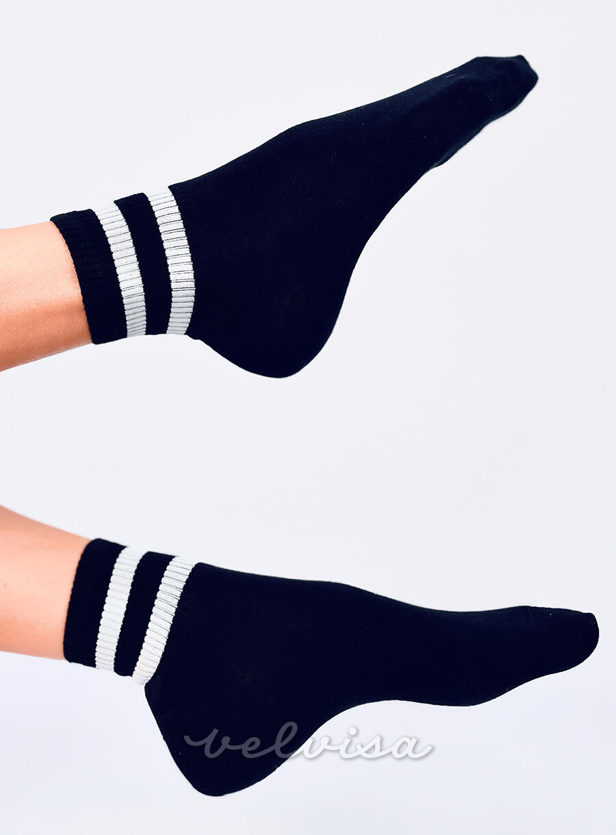 Ženske nogavice s progami - komplet 3 parov
