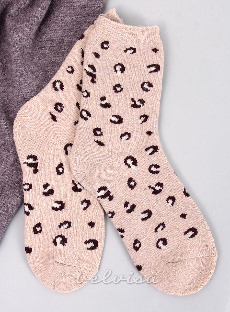 Ženske nogavice z leopardjim vzorcem 3, 3 pari