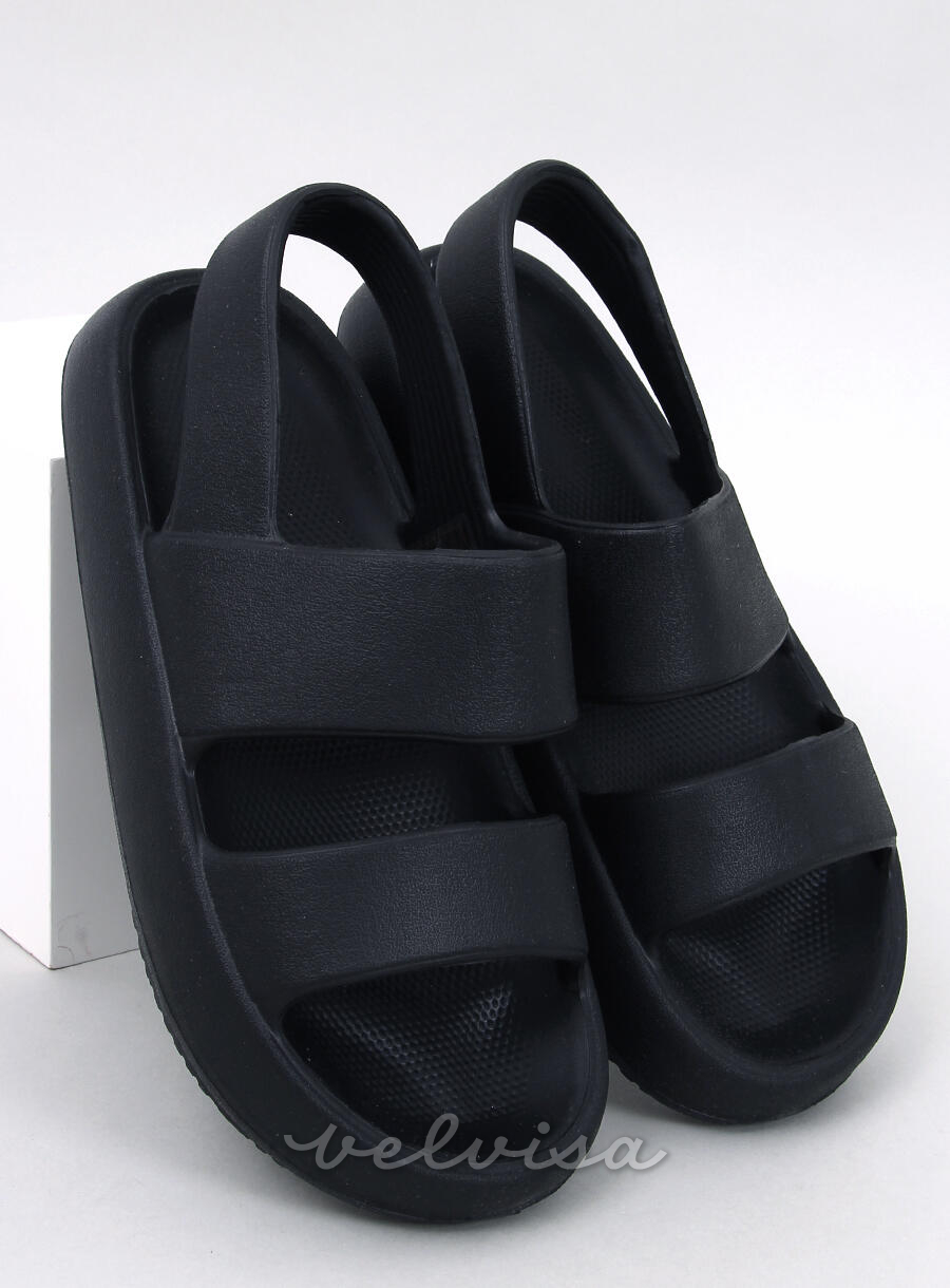 Črni sandali iz pene
