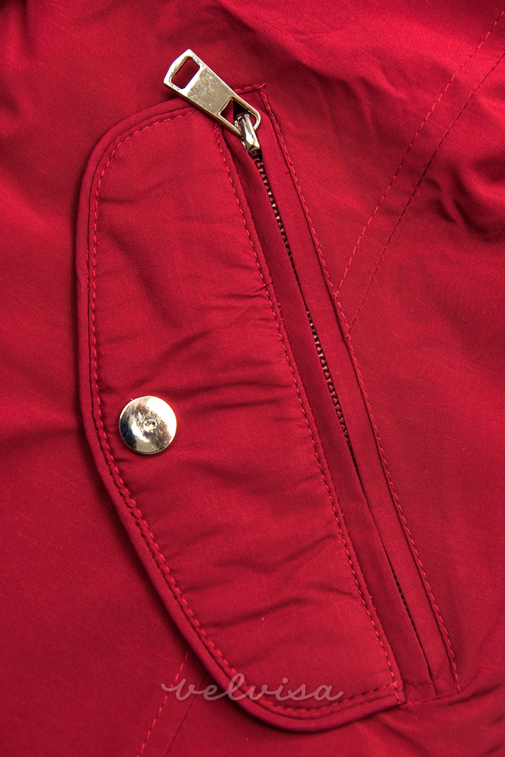 Obojestranska prehodna jakna rdeča/črna