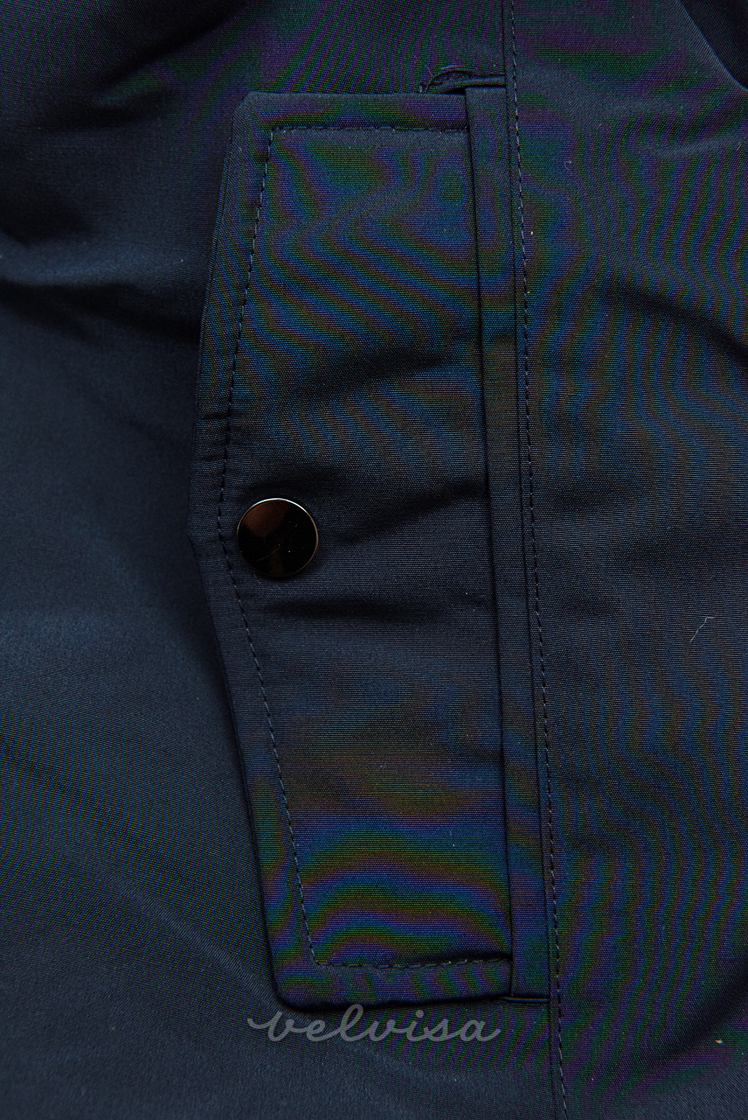 Obojestranska zimska jakna s krznom temno modra/slonovinasta