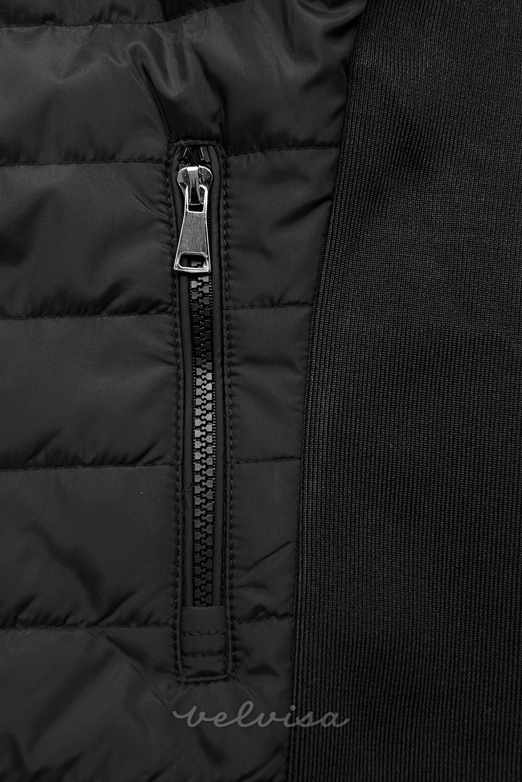 Črna obojestranska prehodna jakna
