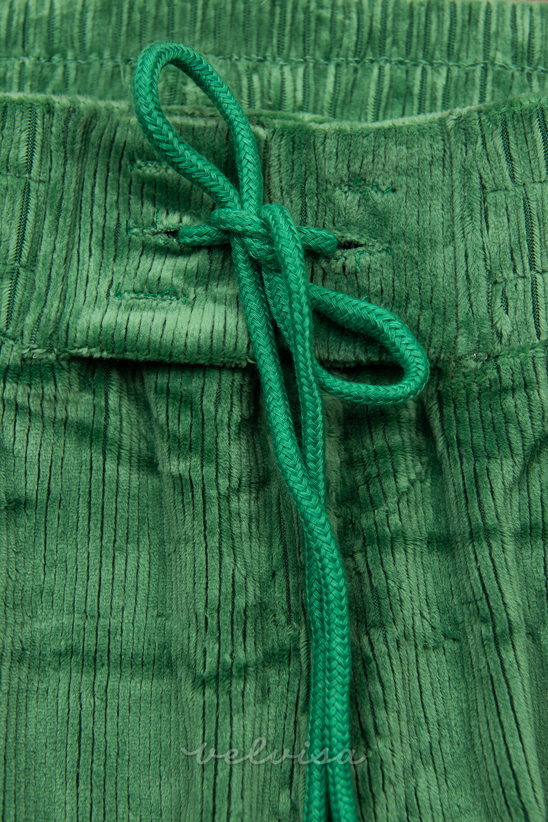 Zelene hlače z zavezovanjem v pasu