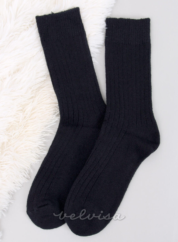 Črne tople ženske nogavice