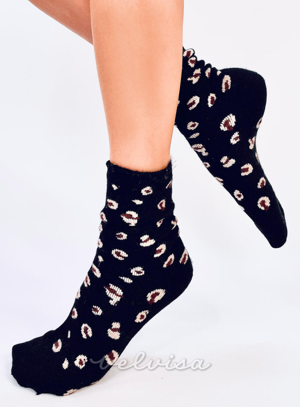 Ženske nogavice z leopardjim vzorcem 4, 3 pari