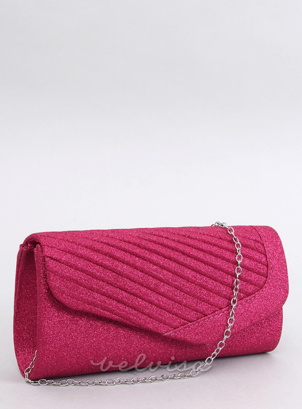 Rožnata svečana torbica z leskom