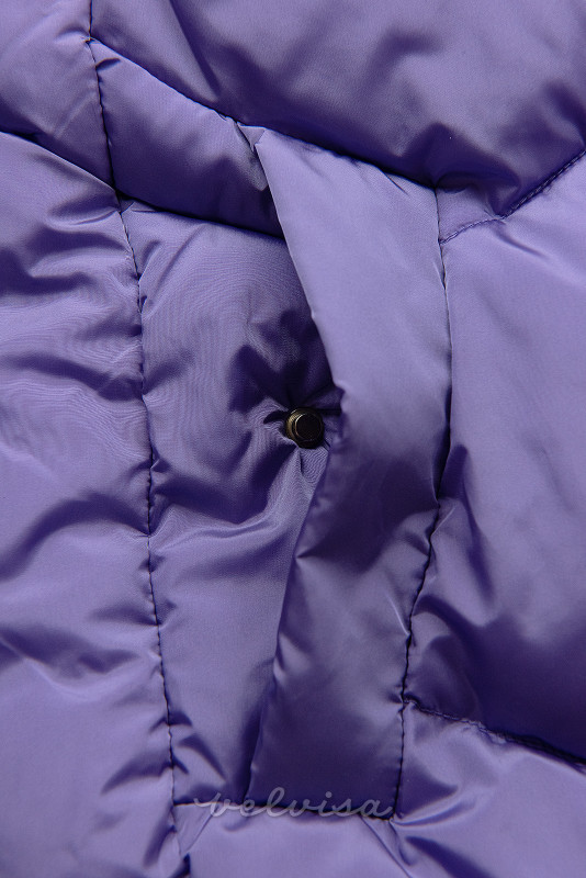 Vijoličasta zimska bomber jakna, daljši kroj