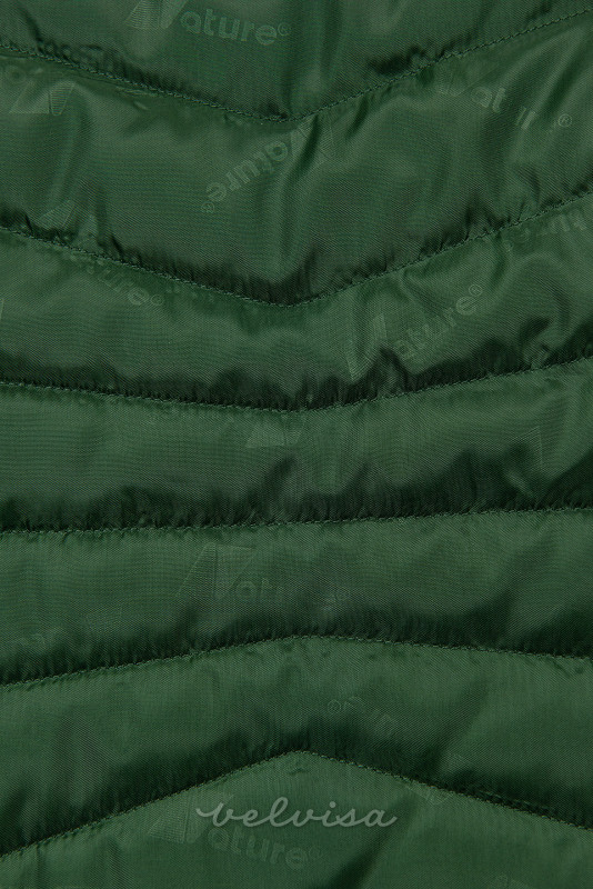 Prešita lahka jakna temno zelena