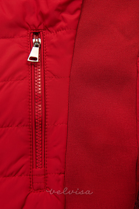 Rdeča obojestranska prehodna jakna