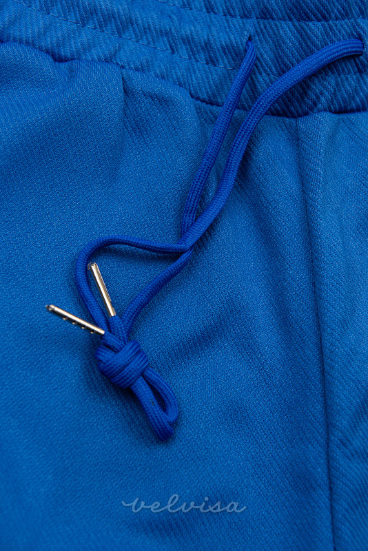 Kobaltno modre športne hlače z žepi