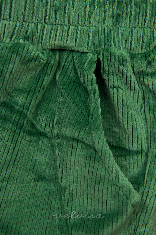 Zelene hlače z zavezovanjem v pasu