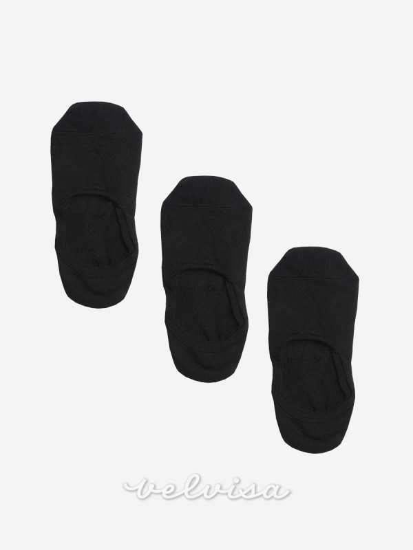 Črne nogavice za v balerinke - 3 kosi