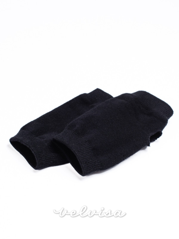 Črne rokavice bez prstov