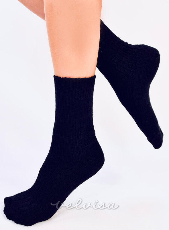Črne tople ženske nogavice