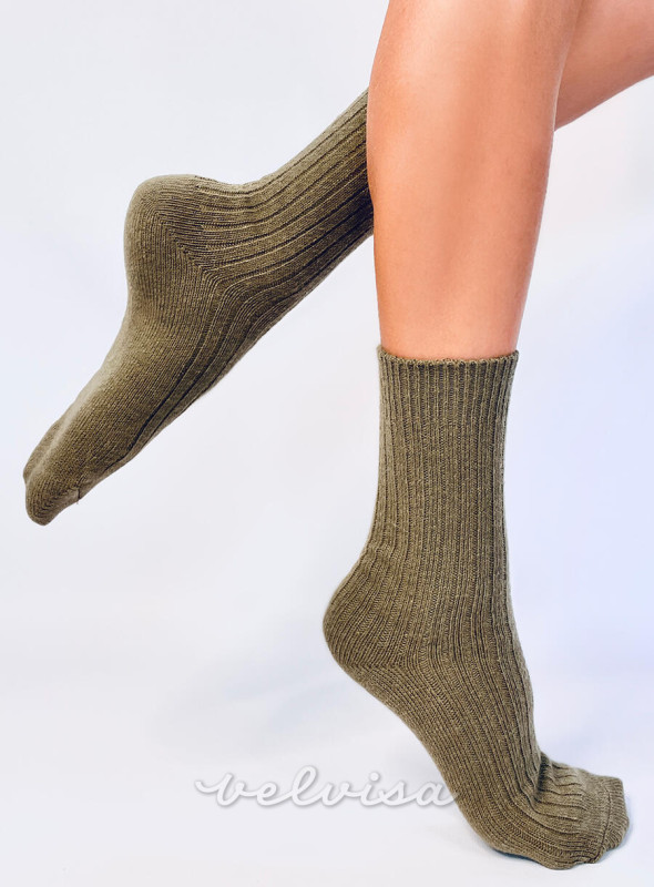 Zelene (army) tople ženske nogavice