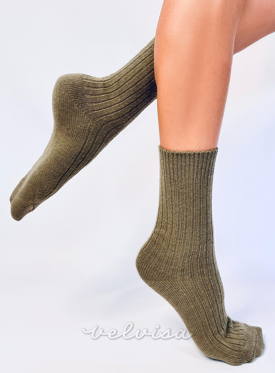 Zelene (army) tople ženske nogavice
