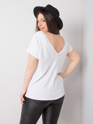 Bela plus size majica iz bombaža