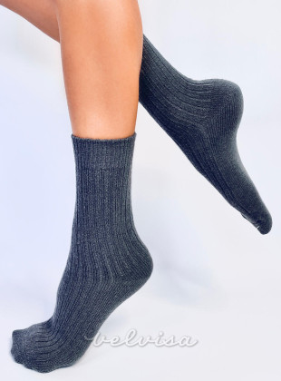 Temno sive tople ženske nogavice
