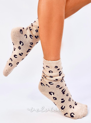 Ženske nogavice z leopardjim vzorcem 3, 3 pari