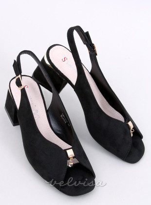 Elegantni odprti sandali črni
