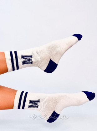 Ženske nogavice SPORTY 1 modre/bele