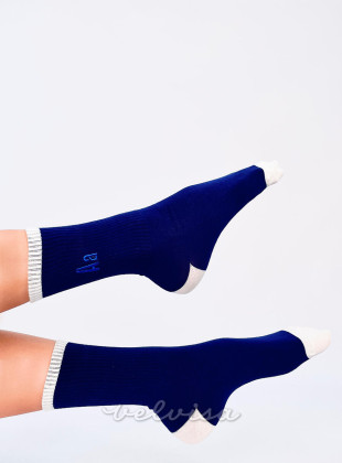 Ženske nogavice SPORTY 2 modre/bele