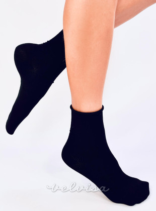 Črne ženske nogavice brez vzorca