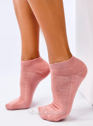Bombažne nogavice rožnate