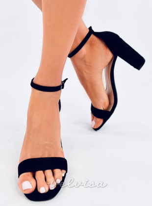 Visoki elegantni sandali črni