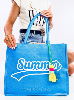 Modra torba za plažo Summer