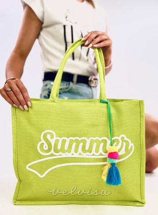 Zelena torba za plažo Summer