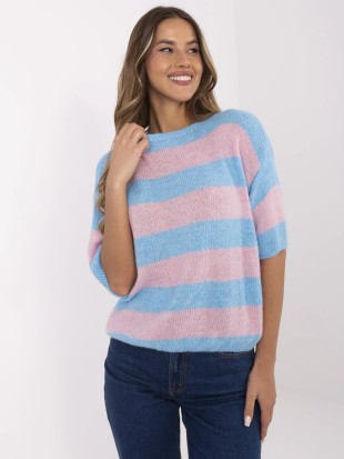 Modra pulover s 3/4 rokavi
