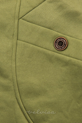 Zelena jopica s kapuco z vzorcem