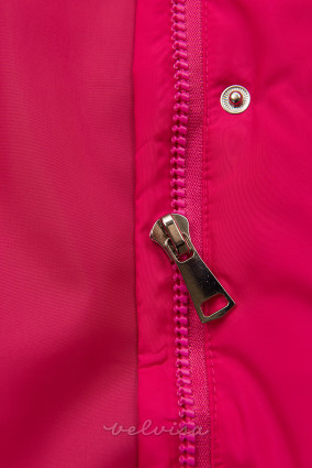 Rožnata pomladna jakna v A-kroju