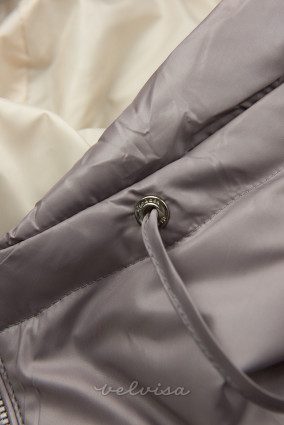 Bledo vijoličasta (mauve) dolga prehodna jakna