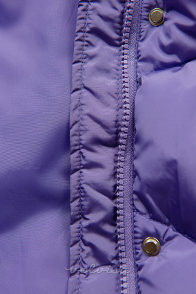 Vijoličasta zimska bomber jakna, daljši kroj