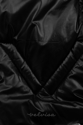 Črna otroška bunda s snemljivo kapuco