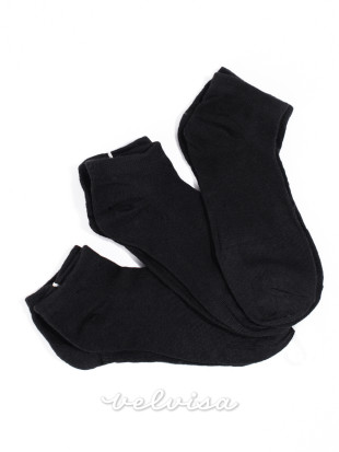 Nizke ženske črne nogavice - 3 pari