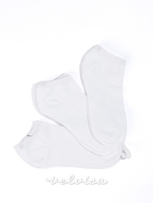 Nizke ženske bele nogavice - 3 pari