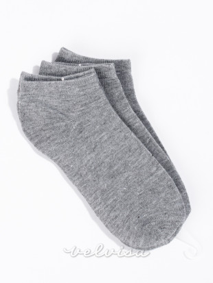 Nizke ženske sive nogavice - 3 pari